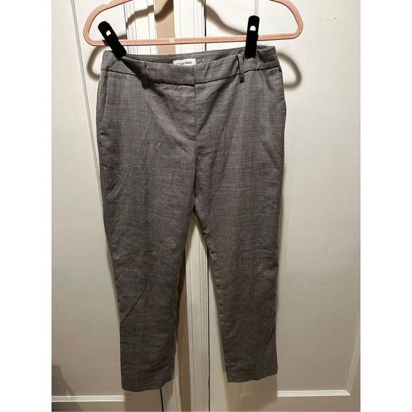 Calvin Klein Modern Essential Ankle Dress Pants Suit Separates in Heathered Grey - Picture 2 of 4